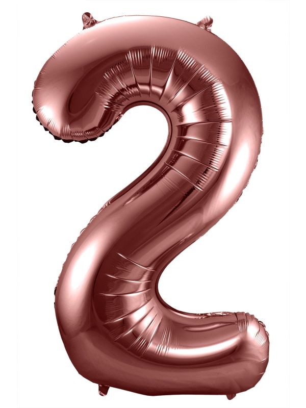 Folieballon cijfer 2 brons 86cm main product photo