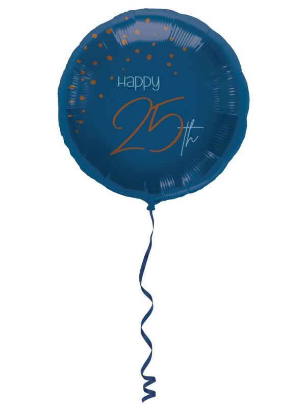 Folieballon elegant 25 jaar blue