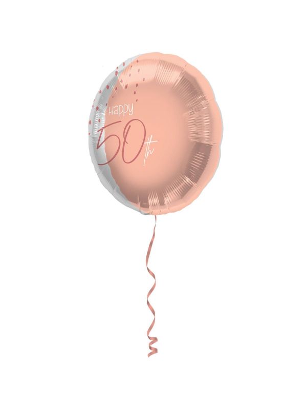 Folieballon elegant 50 jaar pink