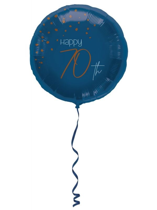 Folieballon elegant 70 jaar blue