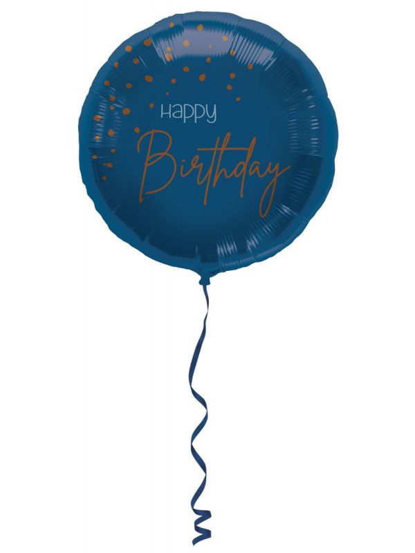 Folieballon elegant true blue birthday
