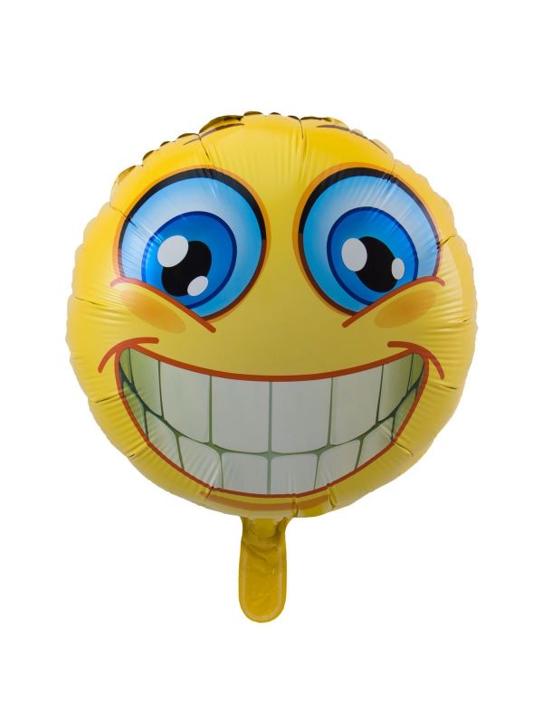 Folieballon emoticon lachen 45cm