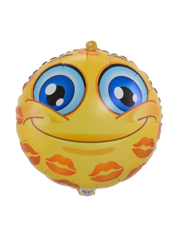 Folieballon emoticon valentijnsdag 45cm