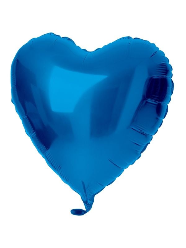 Folieballon hartvorm blauw