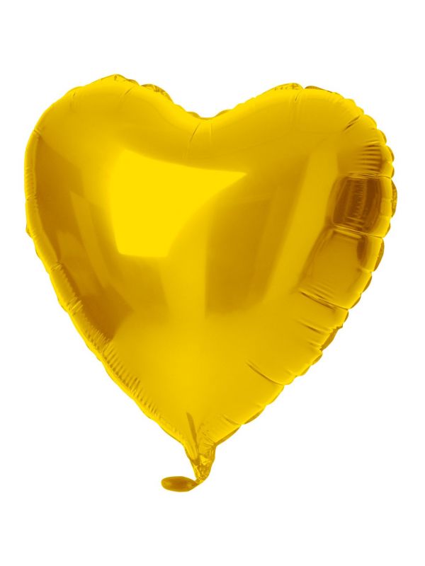 Folieballon hartvorm goud