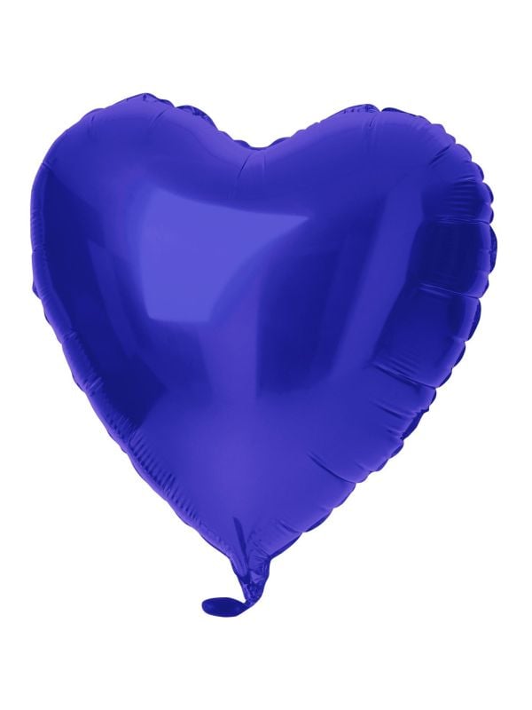 Folieballon hartvorm metallic blauw main product photo