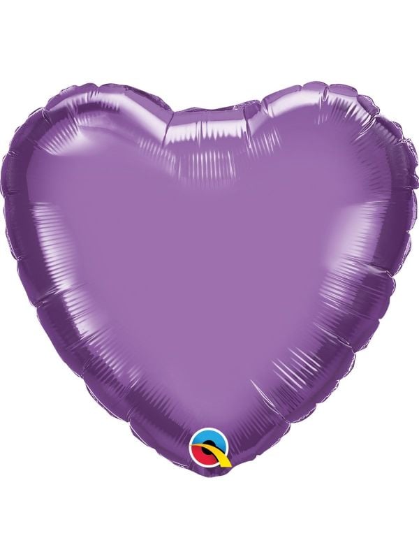 Folieballon hartvorm paars