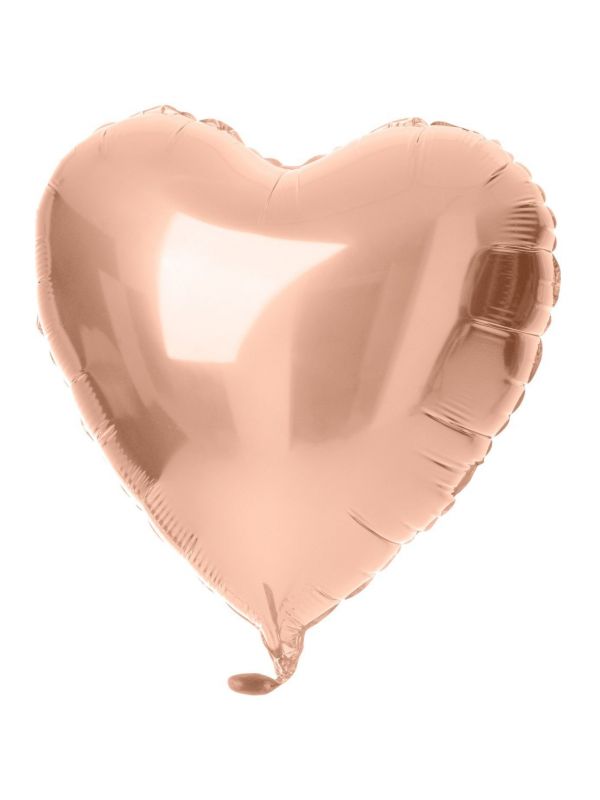 Folieballon hartvorm rose goud