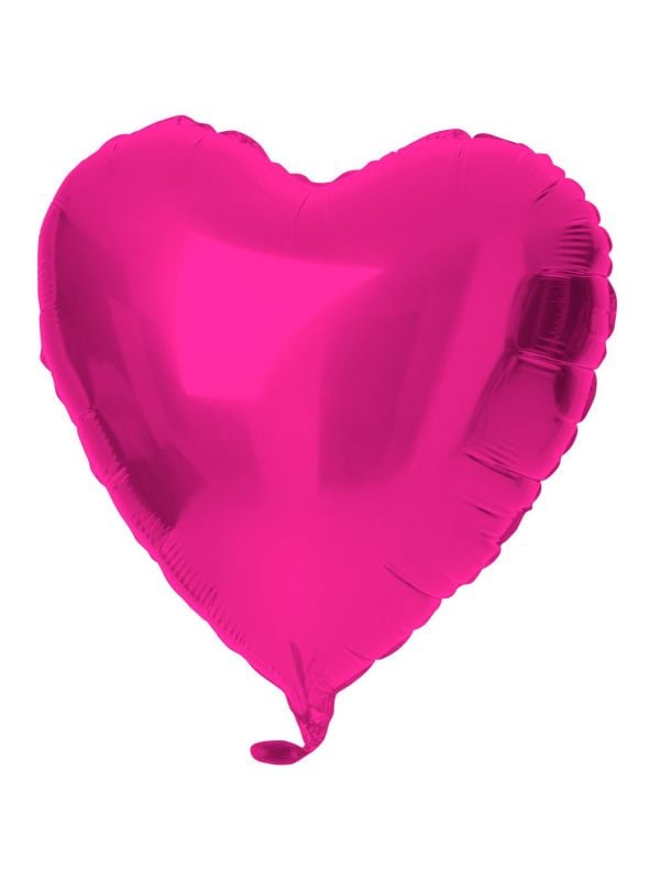 Folieballon hartvorm roze
