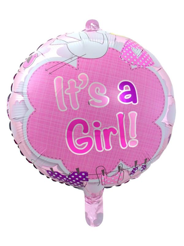 Folieballon its a girl geboortje meisje