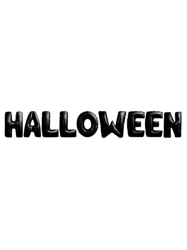 Folieballon letters halloween zwart