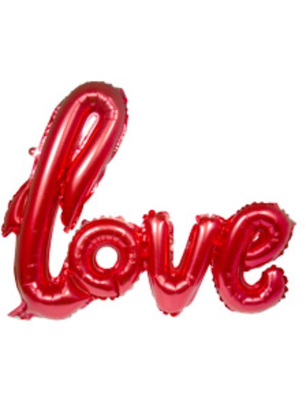 Folieballon letters love rood 70cm