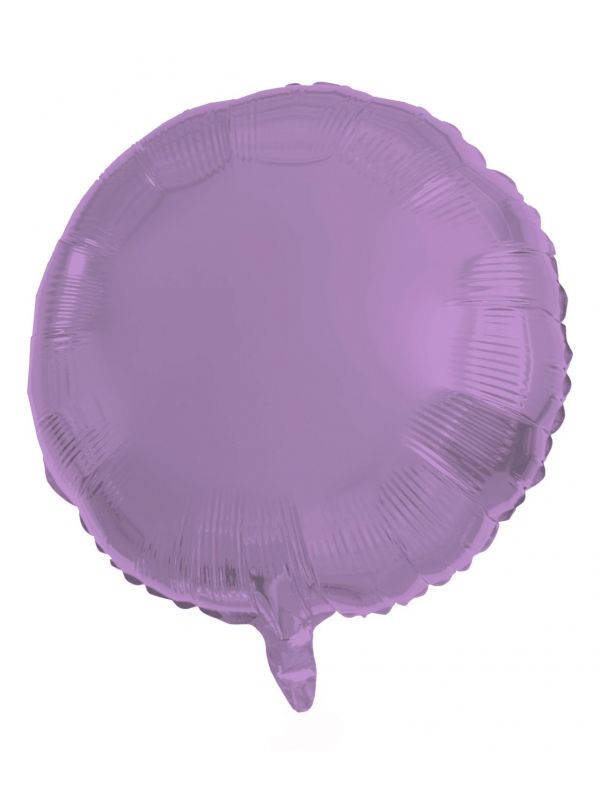 Folieballon metallic paars rond