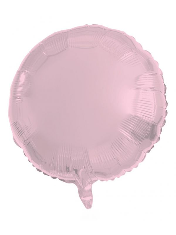 Folieballon pastel roze rond