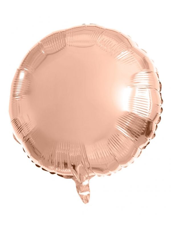 Folieballon rose goud rond