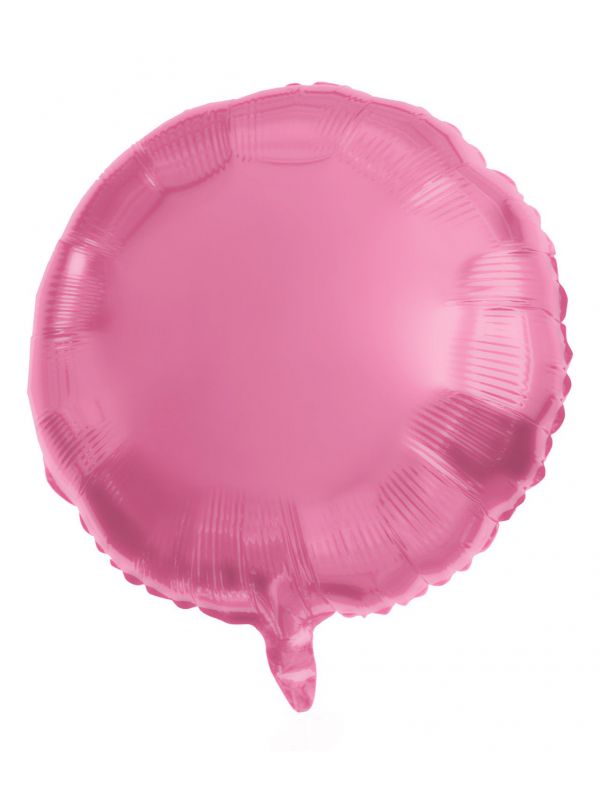 Folieballon roze metallic rond