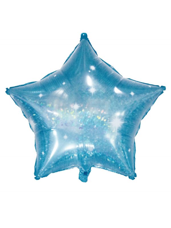 Folieballon stervorm galatic aqua