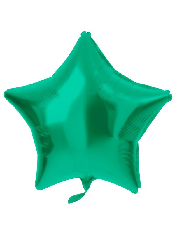 Folieballon stervorm groen metallic