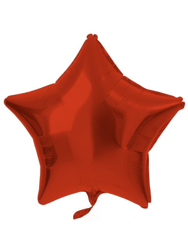 Folieballon stervorm metallic rood