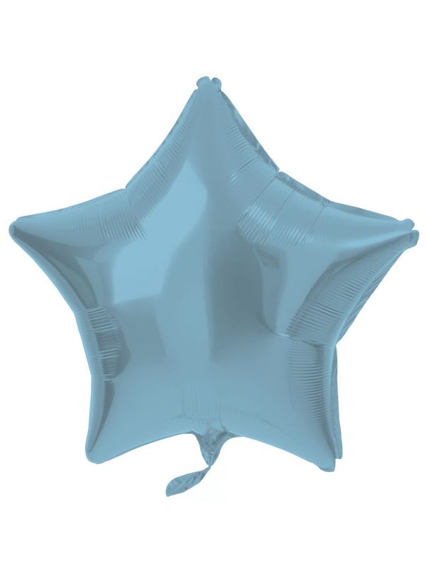 Folieballon stervorm pastel blauw
