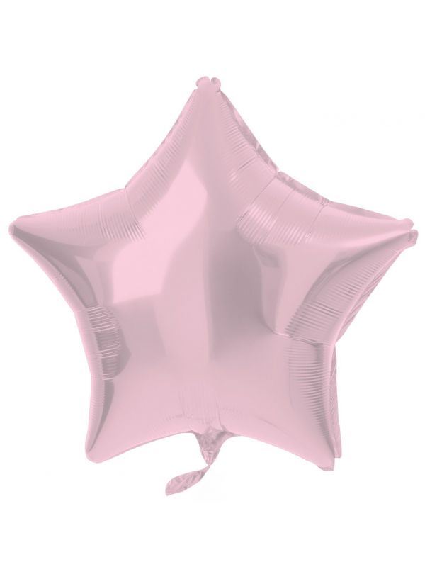 Folieballon stervorm pastel roze