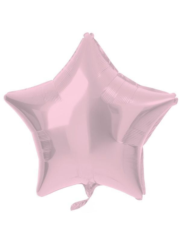 Folieballon stervorm pastel roze