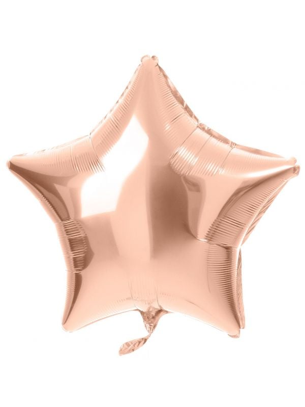 Folieballon stervorm rose goud