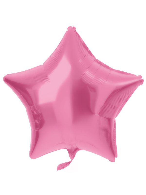 Folieballon stervorm roze metallic