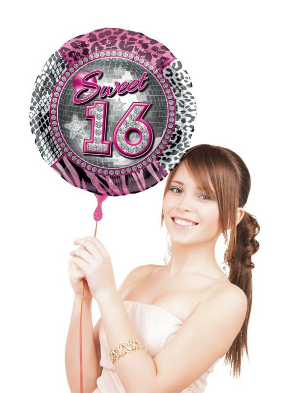 Folieballon sweet 16 party