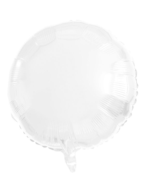 Folieballon wit metallic rond main product photo