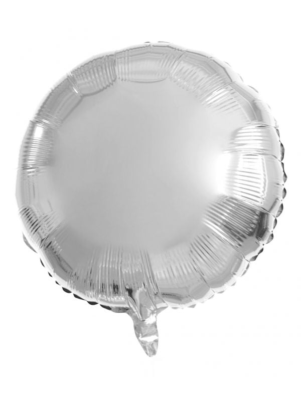 Folieballon zilver rond