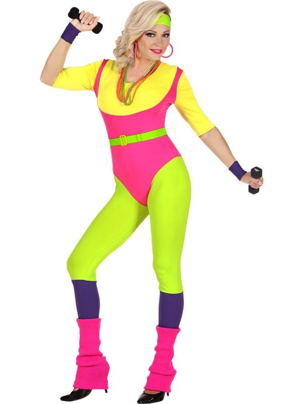 Fout 80s aerobics outfit dames