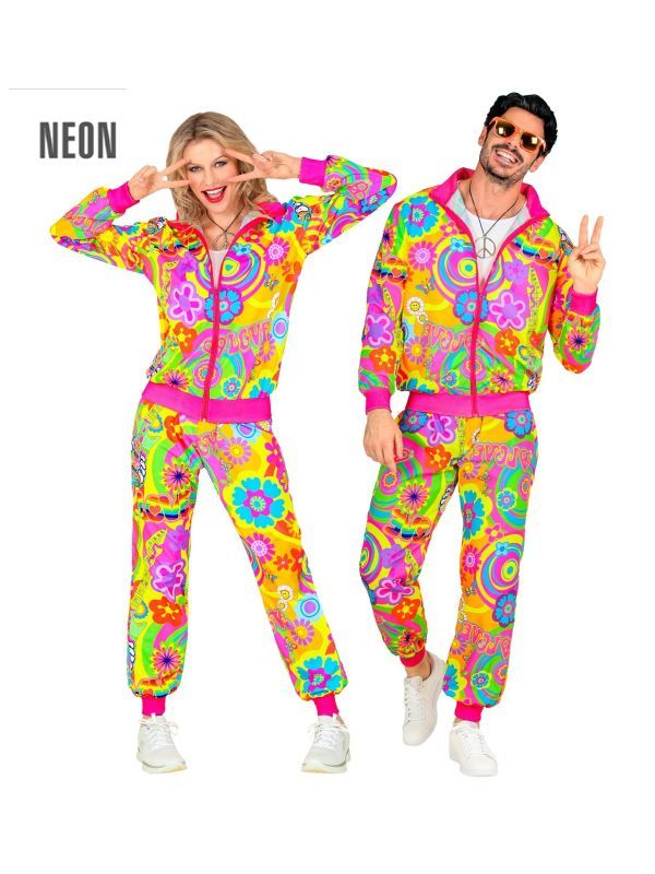 Fout trainingspak neon groovy hippie