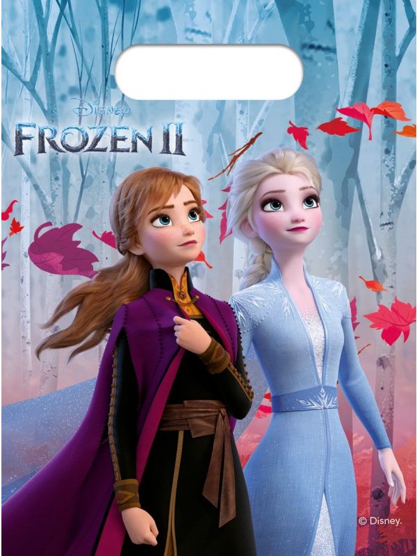 Frozen 2 kinderfeestje uitdeelzakjes 6 stuks