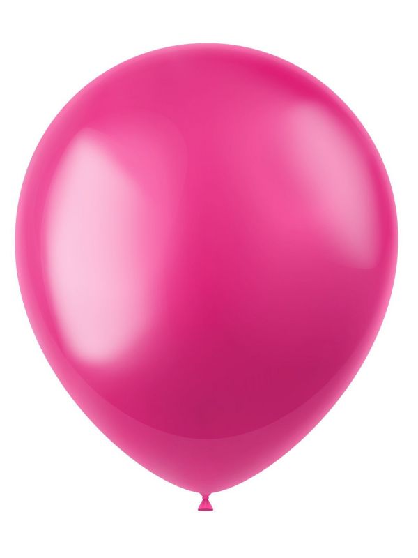 Fuchsia roze metallic ballonnen 100 stuks