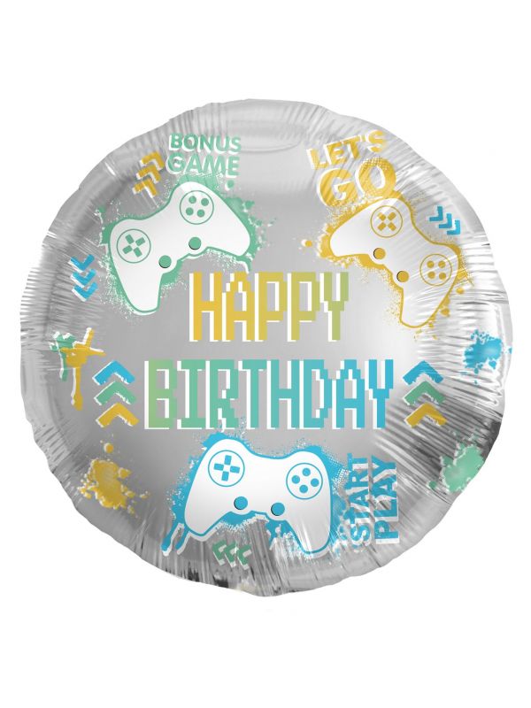 Gaming verjaardag folieballon