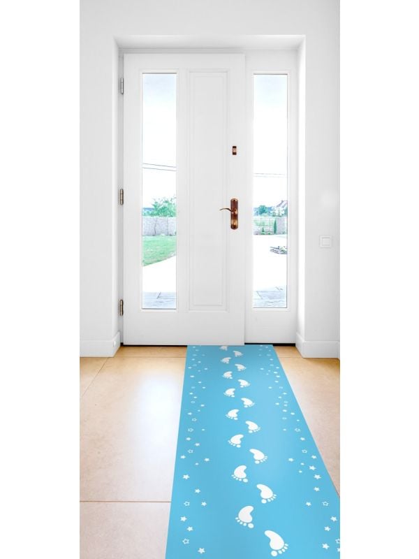 Geboorte loper baby blauw 2,5 meter