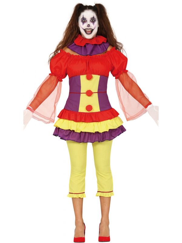 Inwoner Verloren Muf Gek gekleurd clown kostuum | Feestkleding.nl