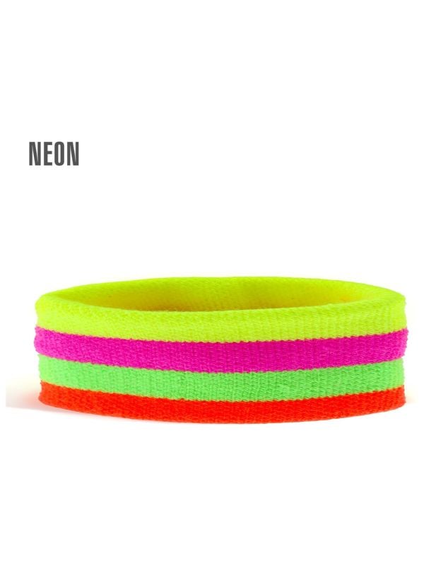 Gekleurde hoofdband 80s neon