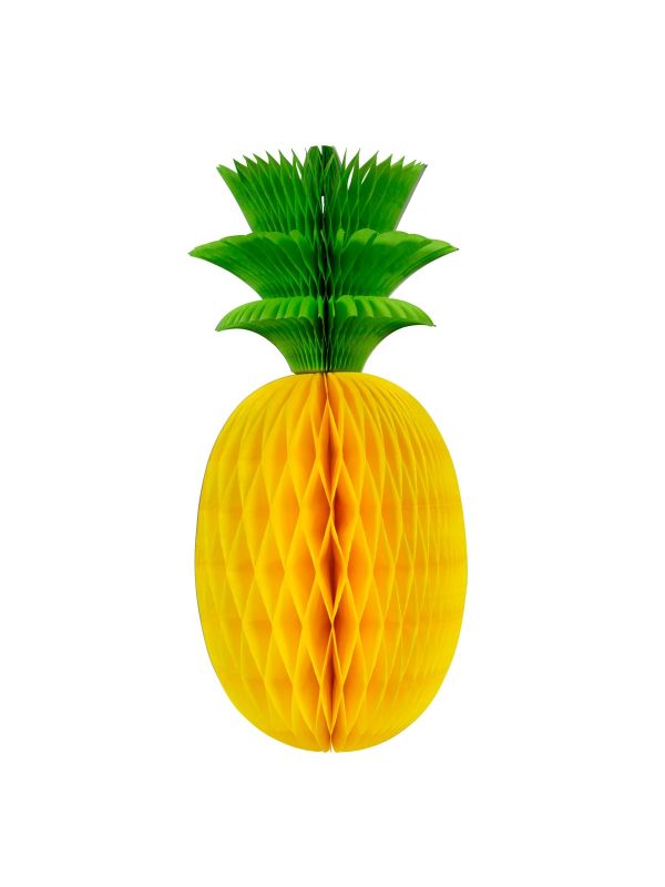 Gele ananas honingraat decoratie