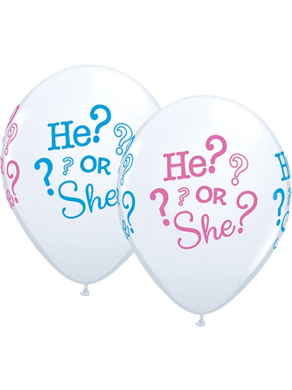 Gender reveal ballonnen 25 stuks 28cm