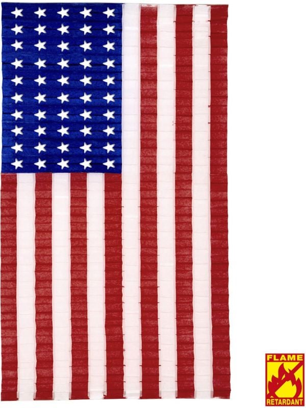 Geplooide amerikaanse vlag