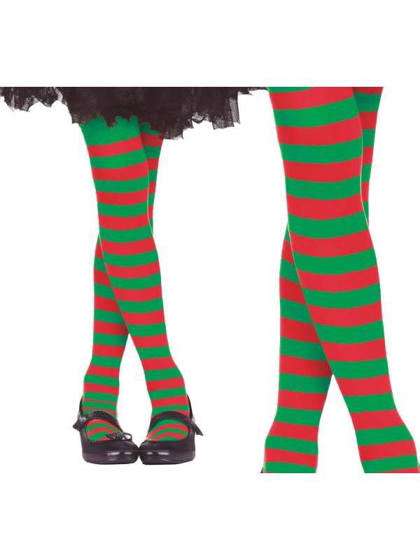 Gestreepte kindermaillot rood groen main product photo