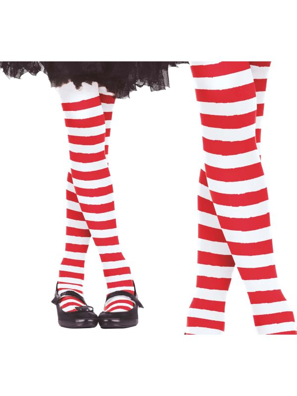 Gestreepte kindermaillot rood wit main product photo