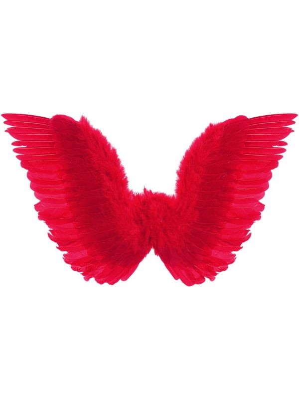 Geveerde vleugels rood