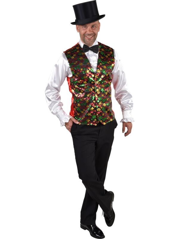 Gilet man kleurrijk sterren main product photo