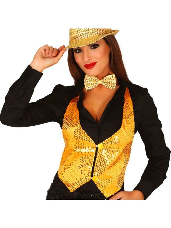 Gilet pailletten goud vrouwen main product photo