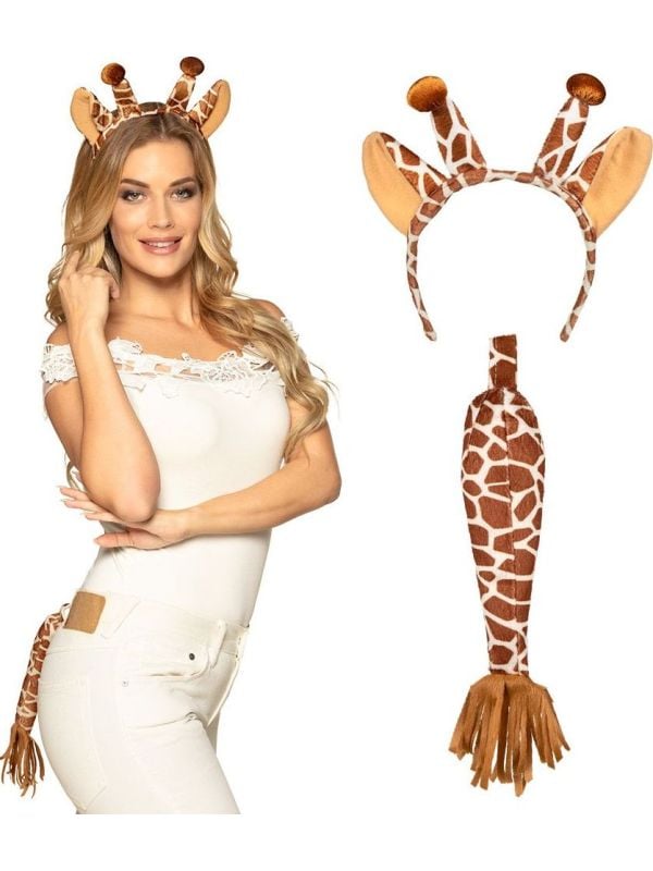 Giraffe tiara met staart