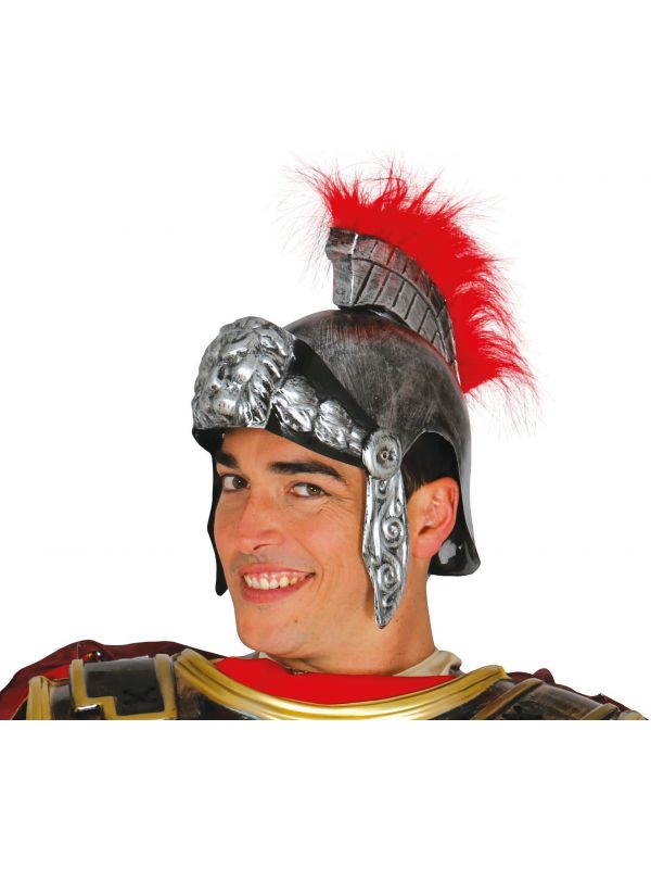 Gladiator helm met rode pluim
