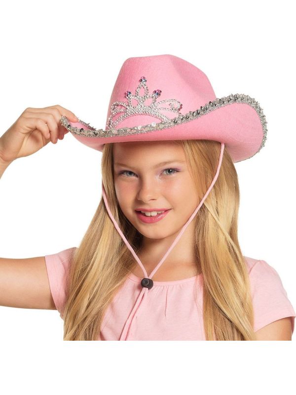 Glamour cowboy hoed meisjes roze